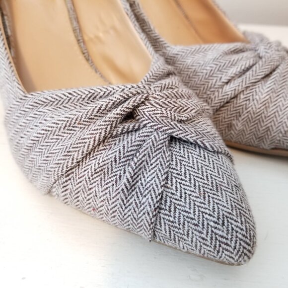 Lauren Conrad Classic Heels Cranberry Plaid {Brown & Beige} Pumps Women's Size 8 - Picture 6 of 9